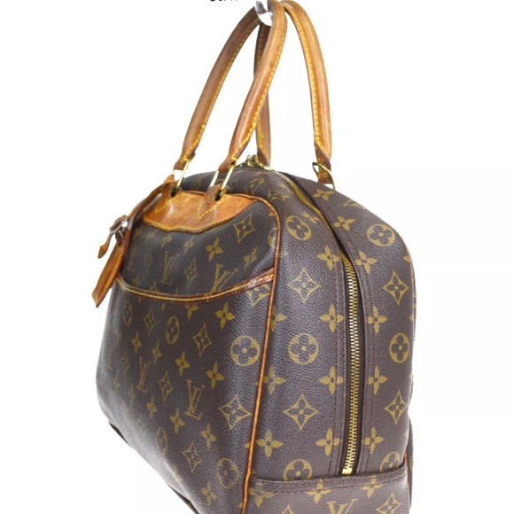 🌺LOUIS VUITTON Deauville Brown Canvas Tan Leather - Picture 2 of 12